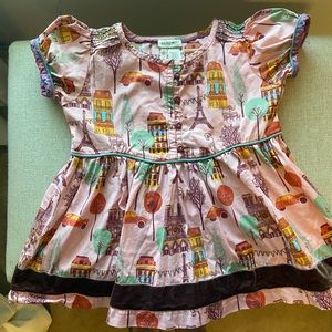 Matilda Jane Secret Fields Bon Vivant Paris Eiffel Tower Peasant Top Size 6